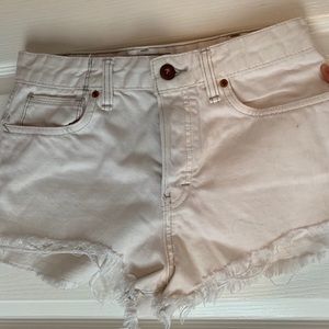 Free people white denim shorts